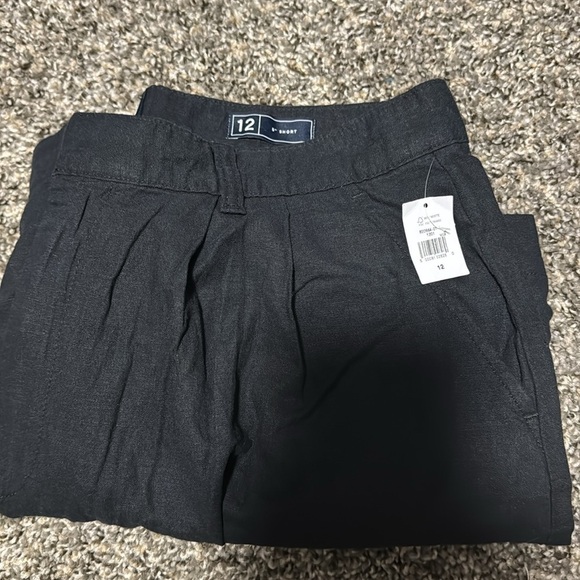 NWT! GAP Black Linen Pleated Shorts - Size 12🩵 - Picture 5 of 5